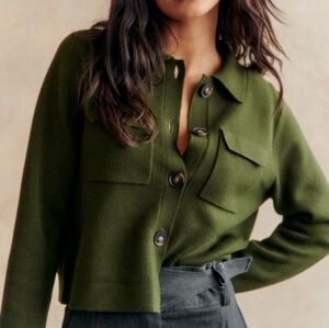 Sezane Olive Green Sweater